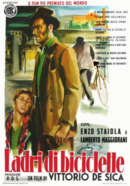 IL FILM PIU PREMIATO DEL MONDO|con ENZO STAIOLA E LAMBERTO MAGGIORANI Ladri di biciclette|PRODUZIONE P.D.S. UNFILM DI VITTORIO DE SICA