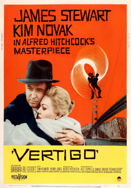 JAMES STEWART KIM NOVAK IN ALFRED HITCHCOCK'S MASTERPIECE|VERTIGO