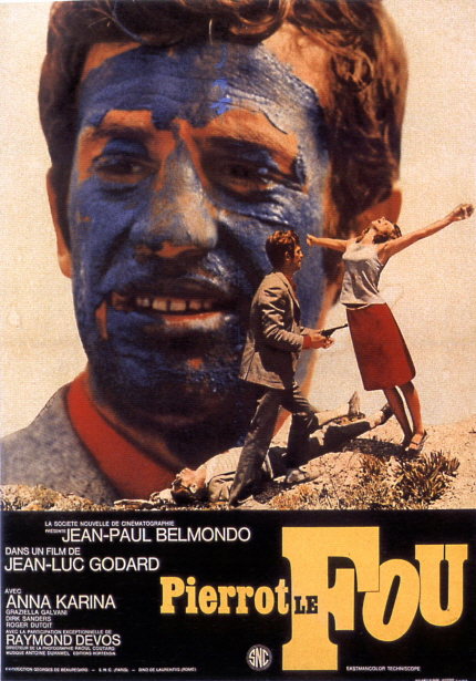 JEAN PAUL BELMONDO | DANS UN FILM DE JEAN LUC GODARD AVEC ANNA KRINA, RAYMOND DEVOS | Pierrot LE FOU