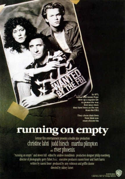 WANTED BY THE FBI funning on empty|locimar film entertainment presents a double play production christine lahti judd hirsch martha plimpton and river phoenix