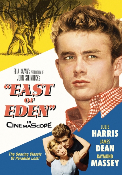 ELIA KAZAN'S PRODUCTION OF JOHN STEINBECK'S EAST OF EDEN IN CINEMASCOPE. The Searing Classic Of Paradise Lost! JULIE HARRIS, JAMES DEAN, RAYMOND MASSEY