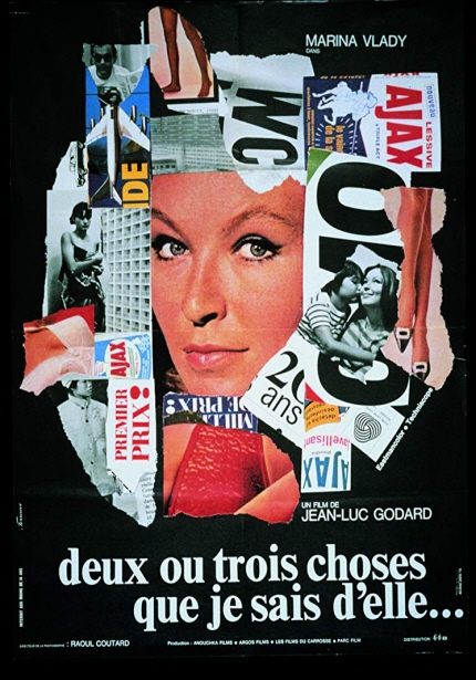 고다르의 60년대 상영작 <그녀에 대해 알고 있는 두세 가지 것들> 포스터 이미지